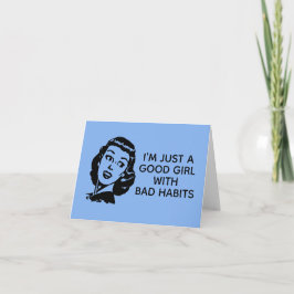 Retro Good Girl Kaart