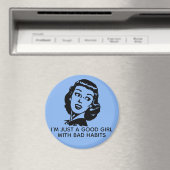 Retro Good Girl Quote Magnet (Insitu (Vaatwasser))