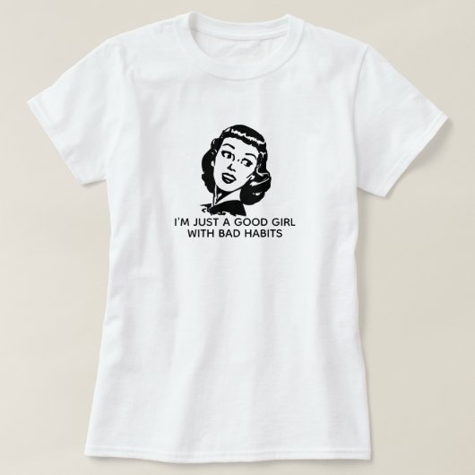 Retro Good Girl T-Shirt (Design voorkant)