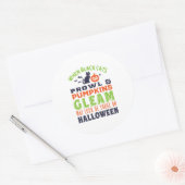 Retro Good Luck Halloween Quote en Poem Ronde Sticker (Envelop)