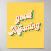 Retro Good Morning Poster (Voorkant)