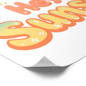 Retro Good Vibes and Sunshine Saying Poster (Hoek)