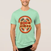 Retro Good Vibes Kersenbloem Tri-blend T-shirt (Voorkant)