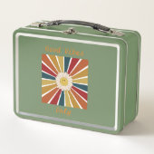 Retro Good Vibes Metal Lunch Box (Voorkant)