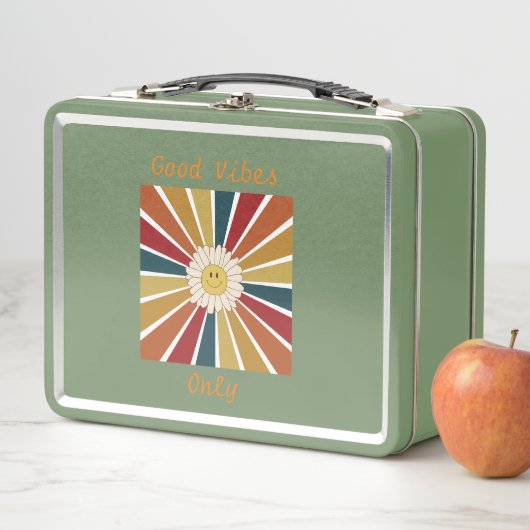 Retro Good Vibes Metal Lunch Box (In situ)
