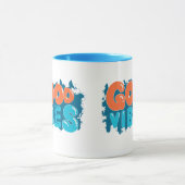 Retro Good Vibes Only Typografie Koffiemok Mok (Midden)