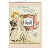 Retro Good Wishes Weddencard (Voorkant)