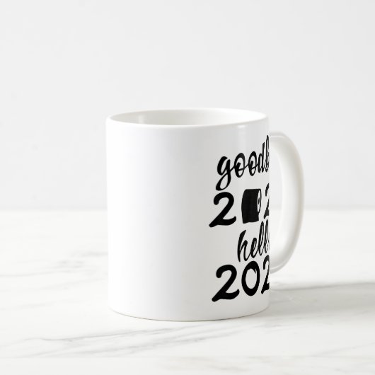 Retro Goodbye 2025 Hello 2026 Happy New Year Party Koffiemok (Voorkant rechts)