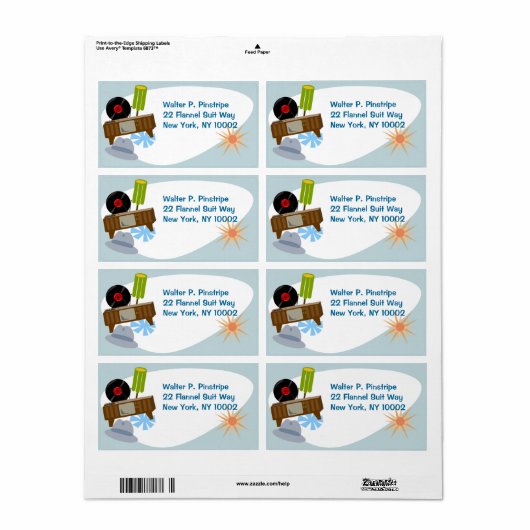 Retro Goods Fun Fifties Household Kitsch Etiket (Full Sheet)