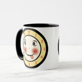 Retro Goofy Clock Face Mok (Voorkant links)