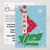 Retro Googie Sign Kaart (Voorkant / Achterkant)