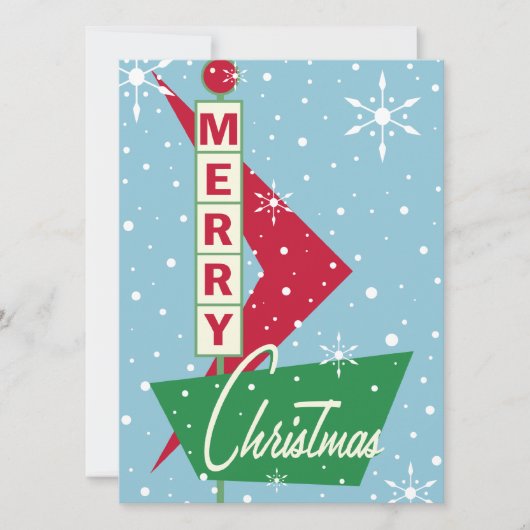 Retro Googie Sign Kaart (Voorkant)