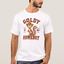 Retro Gopher T-shirt 'Goldy is mijn gabber'