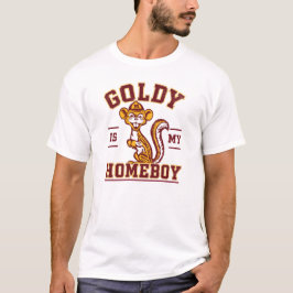 Retro Gopher T-shirt 'Goldy is mijn gabber'