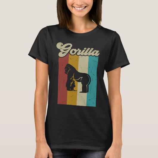Retro  Gorilla voor mannen Kinderen Gorillas T-shirt (Voorkant)