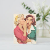 Retro Gossip and Glamour Secrets Briefkaart (Staand voorkant)