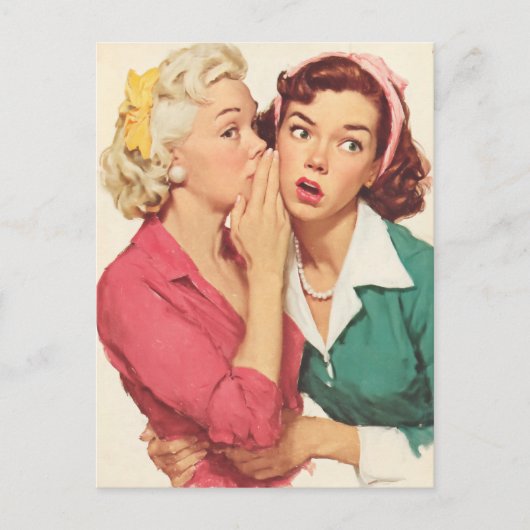 Retro Gossip and Glamour Secrets Briefkaart (Voorkant)