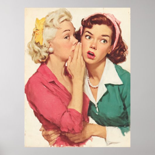 Retro Gossip and Glamour Secrets Poster (Voorkant)