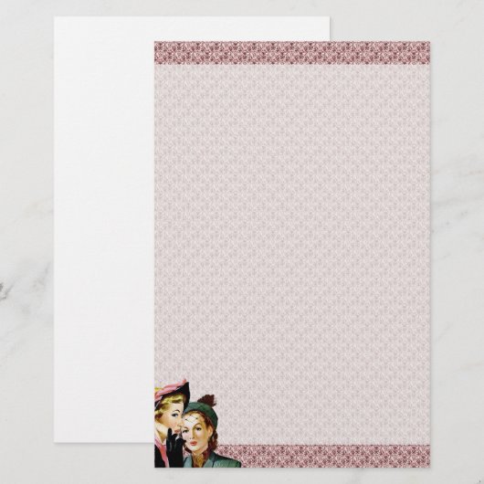 Retro Gossip Briefpapier (Voorkant / Achterkant)