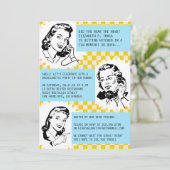 Retro Gossip Gals Bachelorette Party Kaart (Staand voorkant)