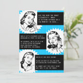 Retro Gossip Gals Bachelorette Party Kaart (Staand voorkant)
