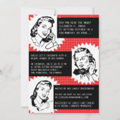 Retro Gossip Gals Bridal Shower Invitations Kaart (Voorkant)