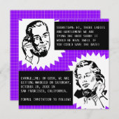 Retro Gossip-paar sparen de kaarten van de Datum (Voorkant / Achterkant)