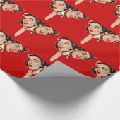 Retro Gossiping Women Cadeaupapier (Hoek)
