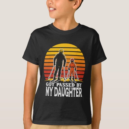Retro Got Ped Van Mijn Dochter Grappig Skidesign T-shirt (Voorkant)