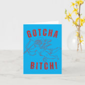 Retro Gotcha Grappige Cupido Valentijnsdag Kaart (Gele Bloem)