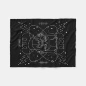 Retro Goth Lijn Kunst Fleece Deken (Voorkant (Horizontaal))