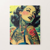 Retro Goth Pin-up Legpuzzel (Verticaal)