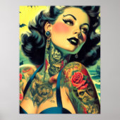 Retro Goth Pin-up Poster (Voorkant)