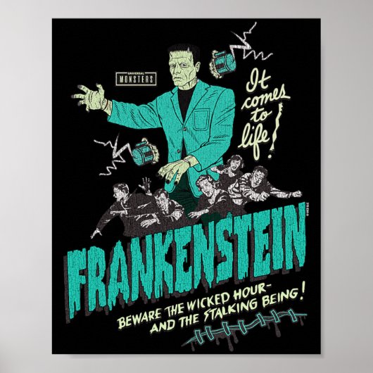 Retro Goth Wicked Uur Poster (Voorkant)