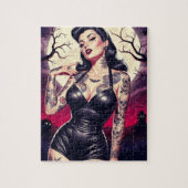 Retro Gothic Girl Legpuzzel (Verticaal)