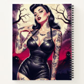 Retro Gothic Girl Notitieboek (Achterkant)