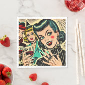 Retro Gothic Halloween Meisjes Strips Servet (Insitu)