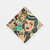 Retro Gothic Halloween Meisjes Strips Servet (Hoek)
