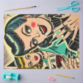 Retro Gothic Halloween Meisjes Strips Tissuepapier (Craft)