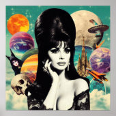 Retro Gothic Meisje Poster (Voorkant)