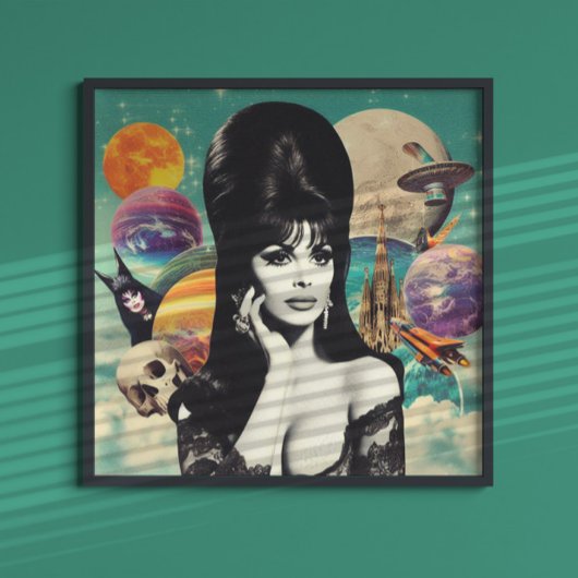 Retro Gothic Meisje Poster