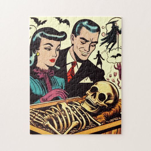 Retro Gothic paar strips Legpuzzel (Verticaal)