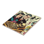 Retro Gothic paar strips Tegeltje (Zijkant)