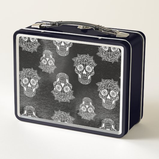 Retro Gothic Style Sugar Skull Black (Achterkant)