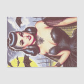 Retro Gothic Vampier Pin-up Tissuepapier (Voorkant)