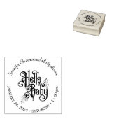 Retro Gotische Donkere Hallo Baby Borrel Rubberstempel (Gestempeld)