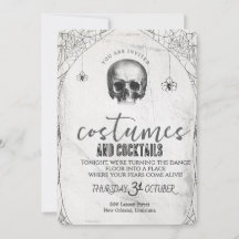 Retro Gotische Schedeldans Halloween Feest