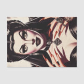 Retro Gotische Vrouw Tissuepapier (Voorkant)