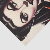 Retro Gotische Vrouw Tissuepapier (Detail)