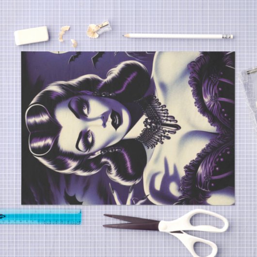 Retro Gotische Vrouw Tissuepapier (Craft)